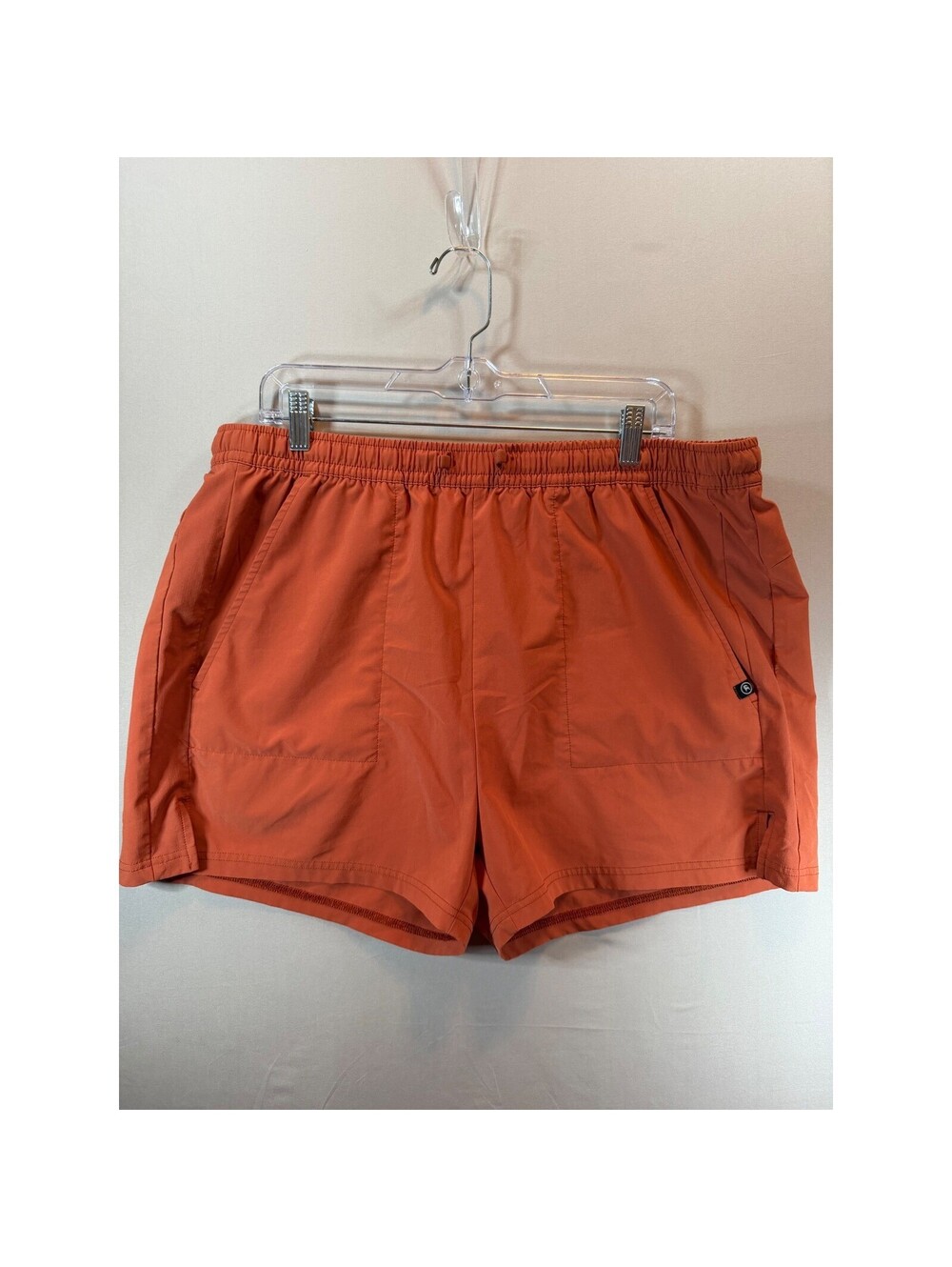 Backcountry Mens XL Burnt Orange Active Hiking Shorts Elastic Waist Stretch